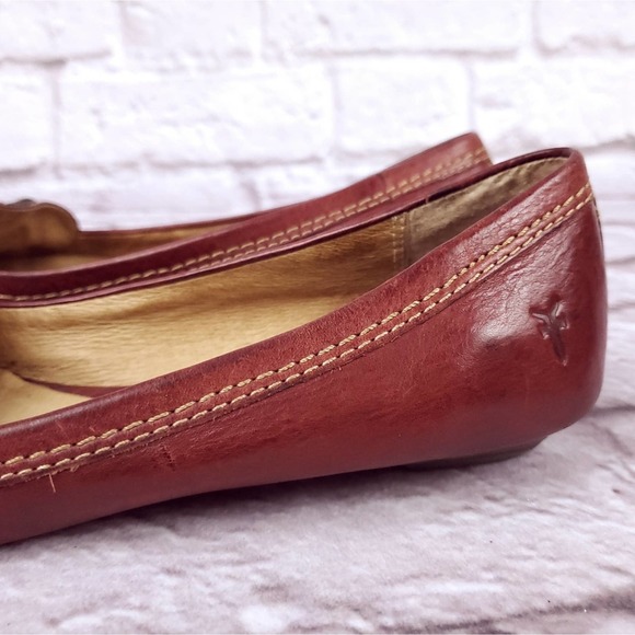 Frye Ruby Woven Moc Moccasins Size 8.5 flats red women's - Picture 3 of 10